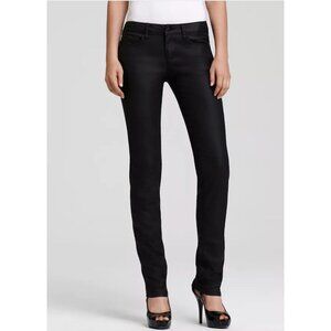 Joe's Jeans Sexy Chelsea Coated Skinny Pants Black‎ Size 28 Faux Leather Stretch